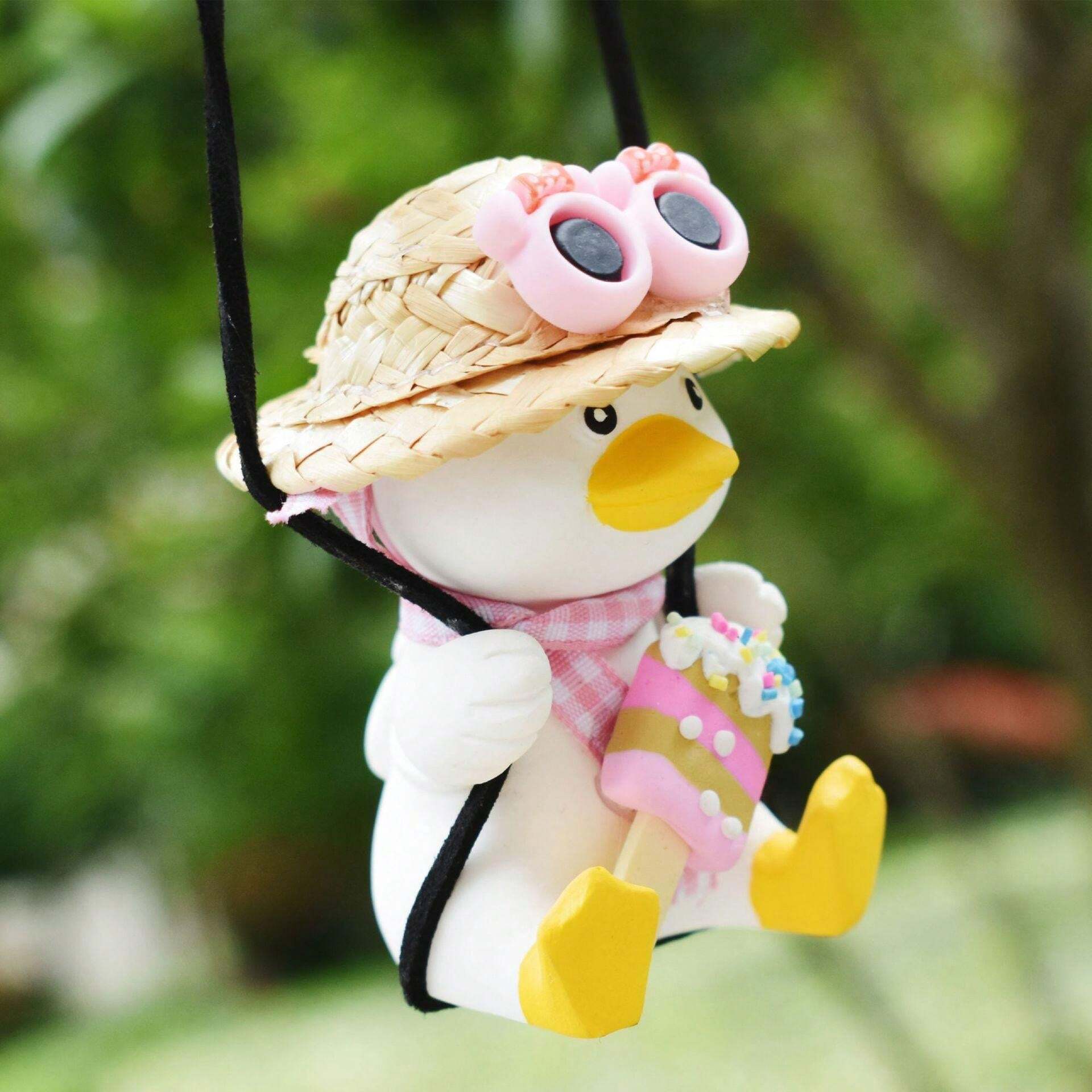 DAZZLUXE Chapeau De Canard Jaune Réversible - Petit Chapeau Amusant Protection Solaire Large Bord Unisexe Taille Unique