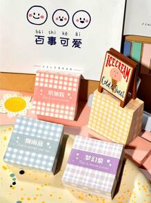 200 Sheets Of Highly Attractive Green Grid Sticky Notes For Journal, Notebook And Student Use, With Simple And Minimalist INS Style Design - Green - View 8