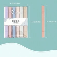 6pcs Dual Tip Fluorescent Highlighter With Soft Tip, Light Color Series, Student Stationery For Note Taking - Multicolor - View 11