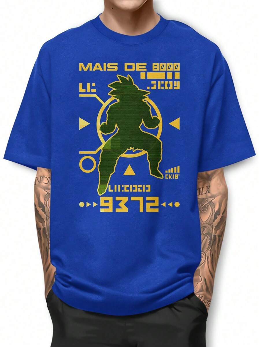 Men T-Shirts - 寶藍色 - 查看 1