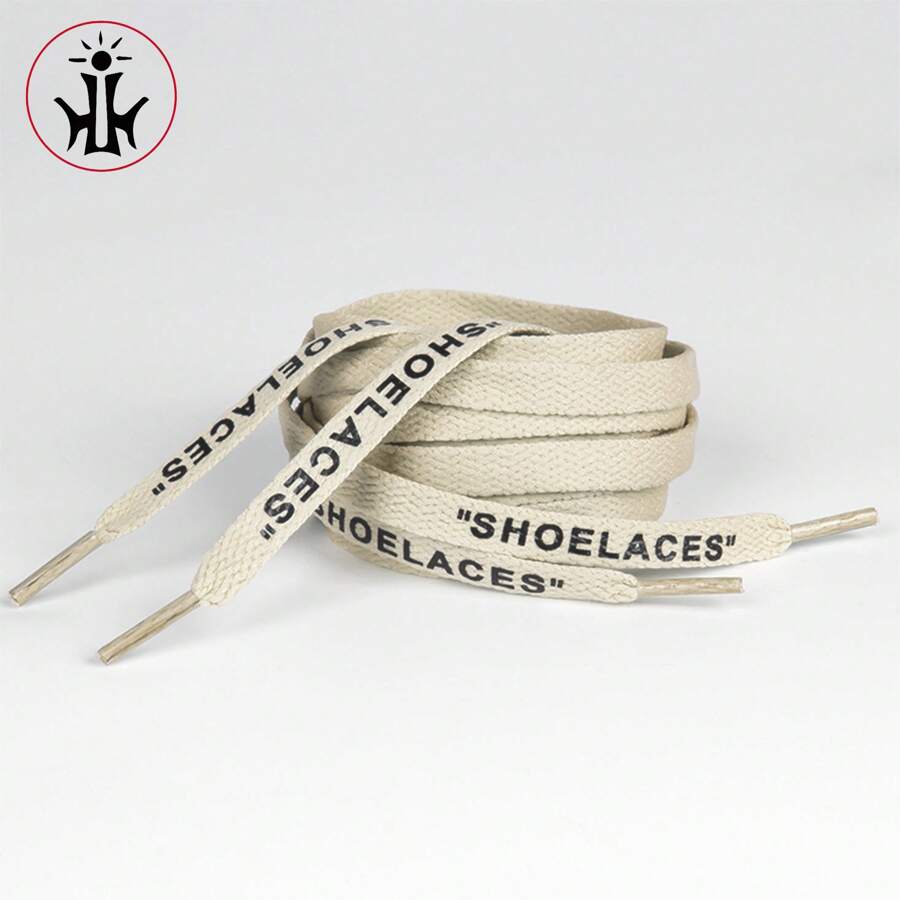Flat Printed Shoelaces With English Letters For Sports Shoes SHEIN