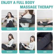 DAILYLIFE Shiatsu Neck And Back Massager With Heat, Electric Shoulder Massager, Car Neck Massager Pillow For Neck, Back, Shoulder, Foot, Leg, Muscle Pain Relief, Gifts For Men/Women - 黑色 - 查看 4
