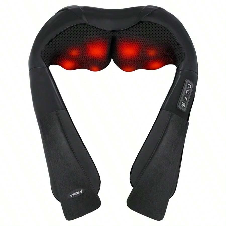 DAILYLIFE Shiatsu Neck And Back Massager With Heat, Electric Shoulder Massager, Car Neck Massager Pillow For Neck, Back, Shoulder, Foot, Leg, Muscle Pain Relief, Gifts For Men/Women - 黑色 - 查看 1