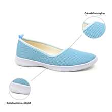 Wide Fit Ballet Flats - BB Blue - View 2