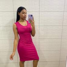 Women Dresses - 玫紅色 - 查看 2