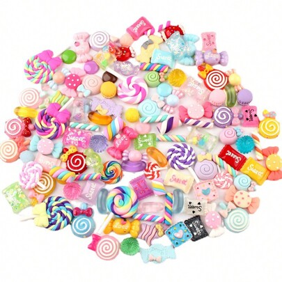 30pcs Candy Slime Charms Cute Set Mixed Resin Sweets Flatback Slime Making Supplies For DIY Craft Making And Ornamen DIY Scrapbooking