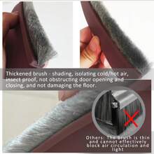 Tira de sellado con cerdas para parte inferior de la puerta de la entrada del dormitorio, a prueba de sonido, insectos y viento, autoadhesiva, de 1m de longitud y 2cm/4cm de ancho