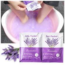 薰衣草果凍水晶泥足鹽浸泡袋足部護理沐浴袋 - 薰衣草 - 查看 1