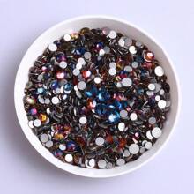 1440pcs Mixed Glass Flatback Rhinestones With Silver Bottom For Diy Nail Art Decoration - Blue Flame - View 3