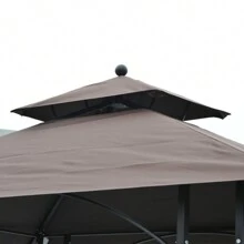 Outsunny 2.5 X 1.5m BBQ Tent Canopy Patio Outdoor Awning Gazebo Party Sun Shelter - Coffee - 棕色 - 查看 8