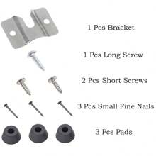 飛鏢板掛件套裝 U型飛鏢板安裝支架 重型牆掛式飛鏢板固定套裝 夾具附牆壁衣櫃靠墊用掛勾配件套裝 - 銀色 - 查看 8