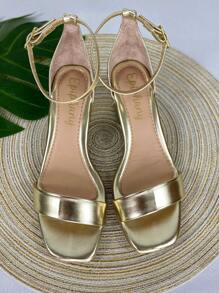 Women Flat Sandals - Vàng - Xem 3