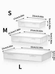 1 hộp đựng hồ sơ A4 trong suốt, hộp đựng hồ sơ đăng ký hộ khẩu gia đình & giấy chứng nhận tài sản, lưu trữ phân loại thẻ căn cước & giấy phép - trong suốt - Xem 2