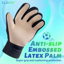 Sportout Goalkeeper Gloves, Soccer Gloves With Double Wrist Protection And Non-Slip Wear Resistant Latex Material To Give Protection To Prevent Injuries Football Gloves