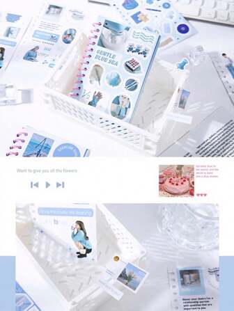 1入20頁塗鴉貼紙書,帶有各種自粘元素,適用於裝飾手機殼、剪貼簿、行李和日誌