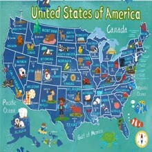 1 Cartel De Dibujos Animados En Inglés, Estilo Americano/mundial/mural - Multicolor - Ver 1