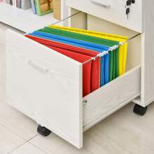 Vinsetto Archivador Móvil para Archivos A4 con Ruedas Gabinete de Archivos Suspendidos con 2 Cajones y Cerradura 40x45x55,6 cm - Blanco - Ver 8