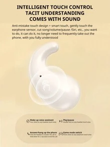 小巧迷你的耳機,隱蔽入耳,真正無線而且可長時間佩戴不痛,超長續航電池壽命 - 白色 - 查看 9