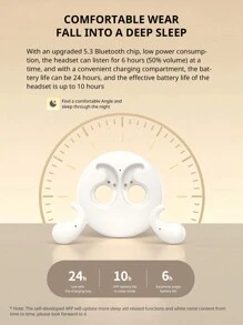 小巧迷你的耳機,隱蔽入耳,真正無線而且可長時間佩戴不痛,超長續航電池壽命 - 白色 - 查看 7