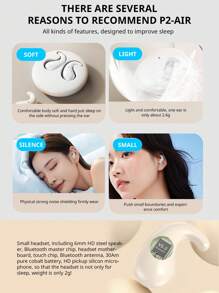 小巧迷你的耳機,隱蔽入耳,真正無線而且可長時間佩戴不痛,超長續航電池壽命 - 白色 - 查看 8