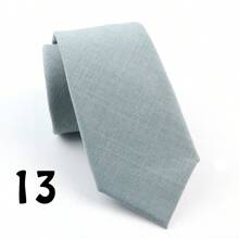 1pc Men's Fashionable Simple Style High Density Solid Color Polyester Necktie, Soft & Skin-Friendly, Suitable For Daily Work And Wedding Party Wearing Casual