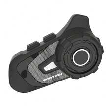 Martian Motocycle Helmet Bluetooth Headset Wireless IP67 Waterproof Moto Biking & Skiiing/BlueT-S2 /1000M Intercom/2 In 1 Microphone/2 Riders Intercom/ - Black - View 1