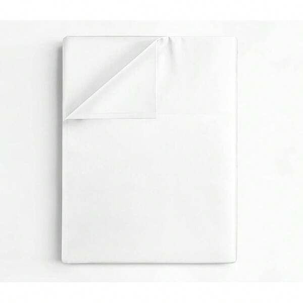 CGK Linens Cotton Single Flat Sheet/Top Sheet 400 Thread Count - Comfortable, Cooling & Breathable Cotton - Hotel Quality Extra Soft & Comfy, Easy Care, Wrinkle Free - Top Flat Sheet Only