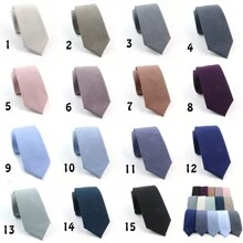 1pc Men's Fashionable Simple Style High Density Solid Color Polyester Necktie, Soft & Skin-Friendly, Suitable For Daily Work And Wedding Party Wearing Casual