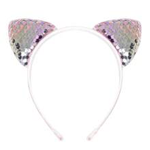 1/12pcs Cat Ear Sequined Headband Hair Accessories For Women, Cute Party/Festival Headdress,Cat Ears,Hairband,Hair Hoop Headbands - Multicolor - View 19