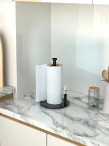 1個帶噴霧瓶的廚房紙巾架,適用於標準和大型卷筒,黑色檯面餐巾紙散裝架 - 黑色 - 查看 6