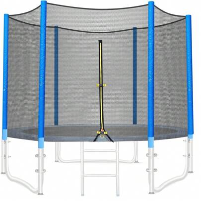 Trampolinersättningsnät, trädgårdstrampolin, UV-resistent ersättningsnät, rund skyddsnät för trädgårdstrampolindiameter 305/366 cm, lämpligt för 6 poler