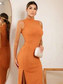 Women Dresses - 杏色 - 查看 5