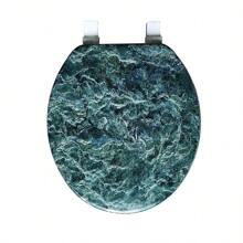 J&V Textiles Round Toilet Seat With Easy Clean & Change Hinge - Grey - View 8