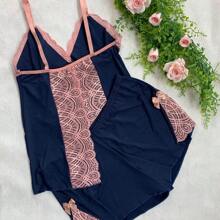 Women Pajama Sets - 藏蓝色 - 查看 2