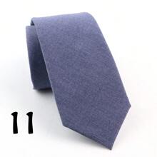 1pc Men's Fashionable Simple Style High Density Solid Color Polyester Necktie, Soft & Skin-Friendly, Suitable For Daily Work And Wedding Party Wearing Casual