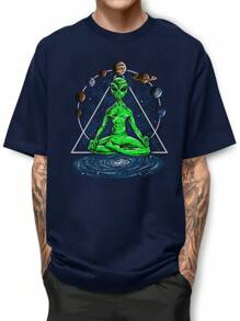 Men T-Shirts - 藏蓝色 - 查看 1