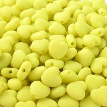 30 顆 10x11 毫米彩色霧面心形珠壓克力間隔珠寶珠適合 Diy 製作手鍊項鍊耳環手工用品 - 彩色 - 查看 14