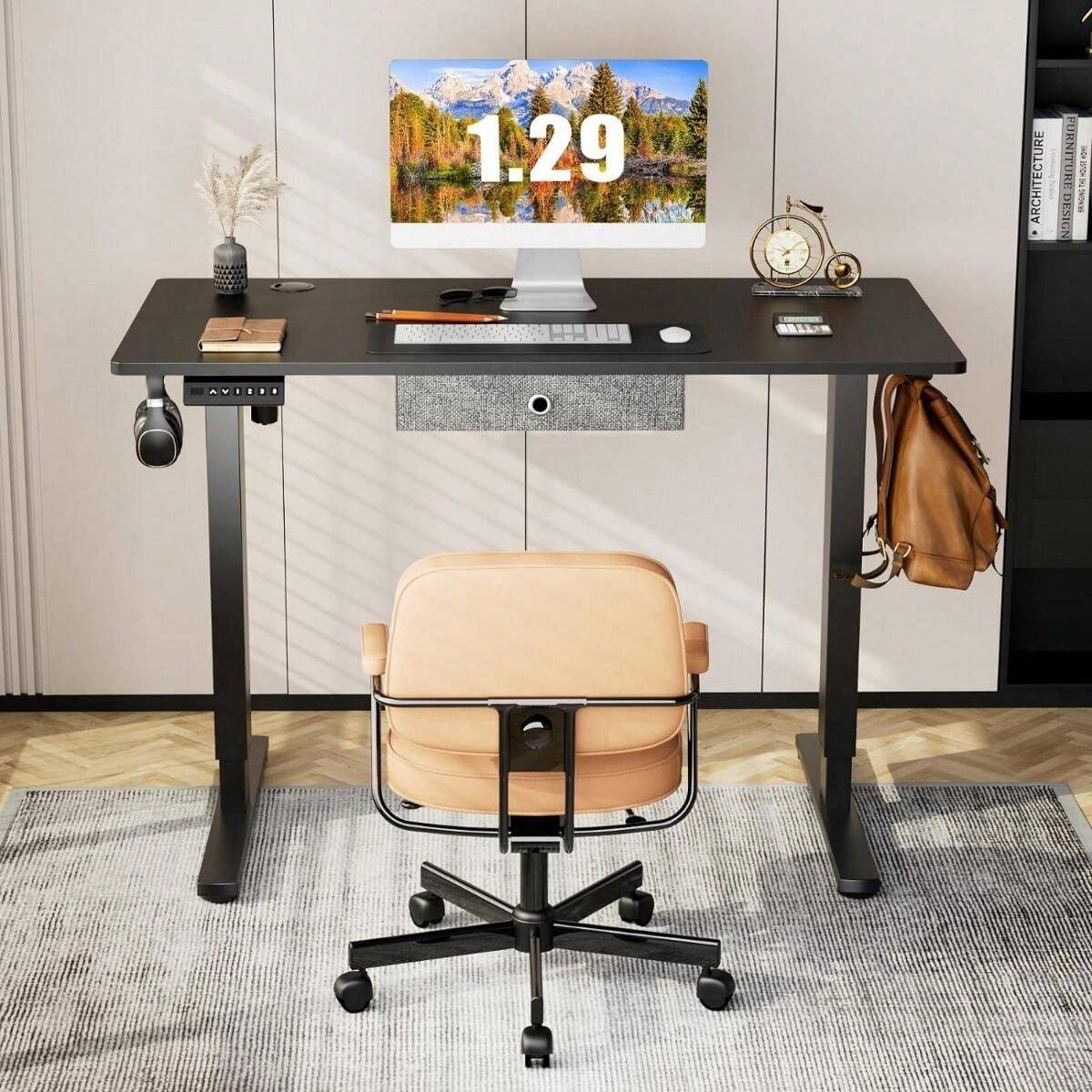 Electric Standing Desk Adjustable Height, 48 X 24 Inch Stand Up Sit ...