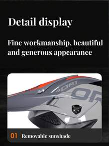 AD 1 szt. Kask motocyklowy do jazdy terenowej, kask rowerowy elektryczny, kask rowerowy górski, kolarstwo zjazdowe, czapka, 4 pory roku, unisex, ochrona głowy