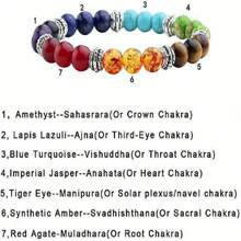 1pc 7 Chakra Reiki Healing Bracelet Yoga Balance Energy Beads Bracelets - Multicolor 1 - View 5