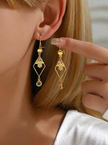 1 Pair European And American Fashion Personalized Tassel Pearl Earrings For Women - Multicolor - View 1