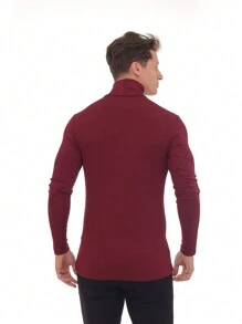 Men Sweaters - Màu Đỏ Sâu - Xem 5