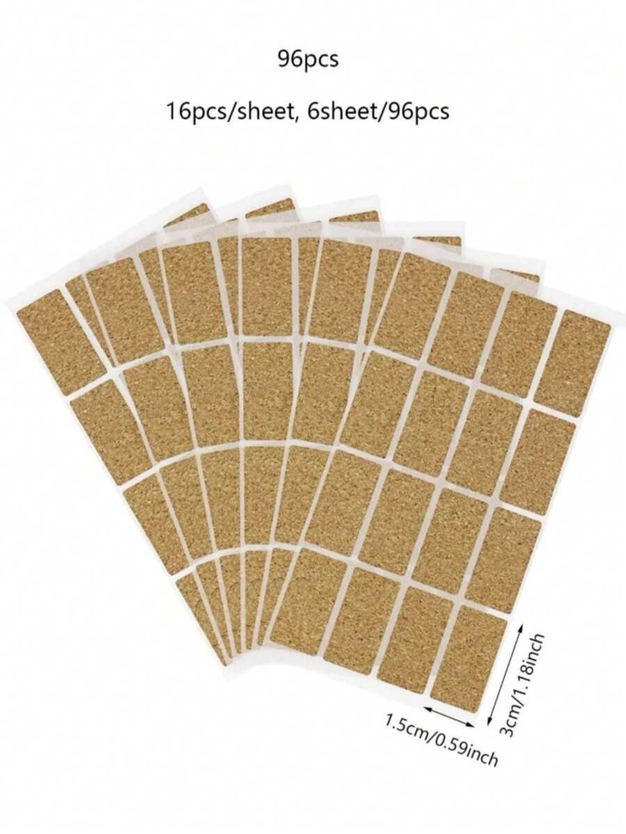 Juego De 96 Piezas De Pegatinas De Etiquetas Escribibles De Un Solo Color, Etiquetas De Botellas De Clasificación Para Cocina Hogareña, Etiquetas De Escritura Marrón Café A Prueba De Agua, Cinta Simple De Etiquetas Para Múltiples Usos Para Empaquetar Regalos, Marca De Clasificación. - Negro - Ver 1