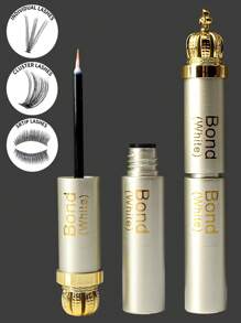 1 Piece Of Cluster Lash Glue 6ml, B&Q LASH Bond White Clear Long Lasting False Eyelash Glue For DIY Eyelash Extension Adhesive Mascara Glue For Eyelash Cluster Extension Waterproof Anti-Allergy Latex Free Lash Glue, Eyelash Glue