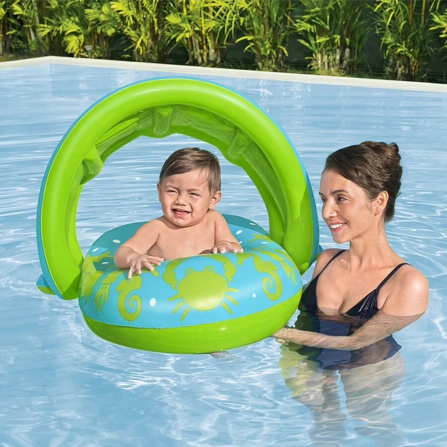 Flotador Inflable para Bebé Silla Salvavidas de PVC para piscina alberca Baby Flotador Hinchable Flotador Inflable