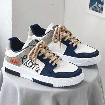 戶外輕量透氣圓頭平底男士休閒運動鞋