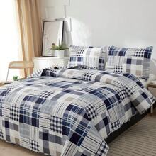 Plaid Bedding Quilts Lightweight Patchwork Quilt Set Classic Buffalo Check Bedspread Breathable Coverlet Geometric Bed Set Plaid Home Decor - 藏蓝色 - 查看 4