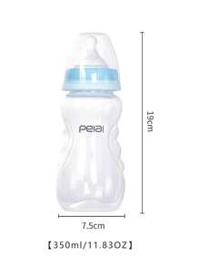 1个婴儿宽口防摔防滑PP材质硅胶奶嘴奶瓶，适合0-1岁宝宝 - 藍色 - 查看 14