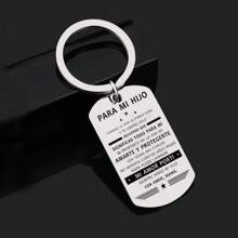 1 件不锈钢钥匙扣，创意礼物送给儿子生日汽车配件包挂饰学校可爱哥特式 Y2k 包挂绳带身份证夹汽车配件包挂饰 - 銀色 - 查看 3