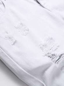 Tween Boy White Distressed Straight Jeans - White - View 4